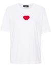 Cotton T-shirt with red heart logo on the front