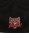 Wool beanie with front embroidery