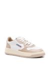 Sneakers Medalist in pelle di vitello bianco e beige