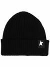 Wool beanie with logo applied to the front