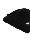 Wool beanie with logo applied to the front