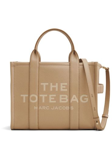 Medium-sized calf leather The Tote Bag with front logo