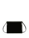 Shoulder bag in glossy calfskin leather with 'DG' logo