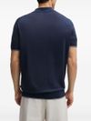 Linen and viscose blend polo with front zipper