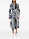 Midi shirt dress Absent in cotton with stripe pattern