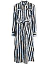 Midi shirt dress Absent in cotton with stripe pattern