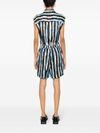 Short jumpsuit Tempesta in viscose with vertical stripe pattern