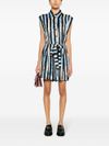 Short jumpsuit Tempesta in viscose with vertical stripe pattern