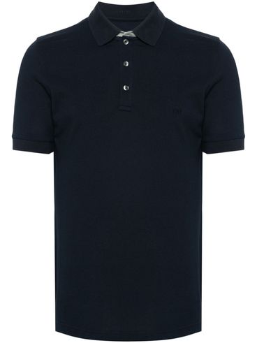 Vegan cotton polo with embroidered front logo