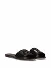 DG Millenials calf leather sandals with cut-out logo