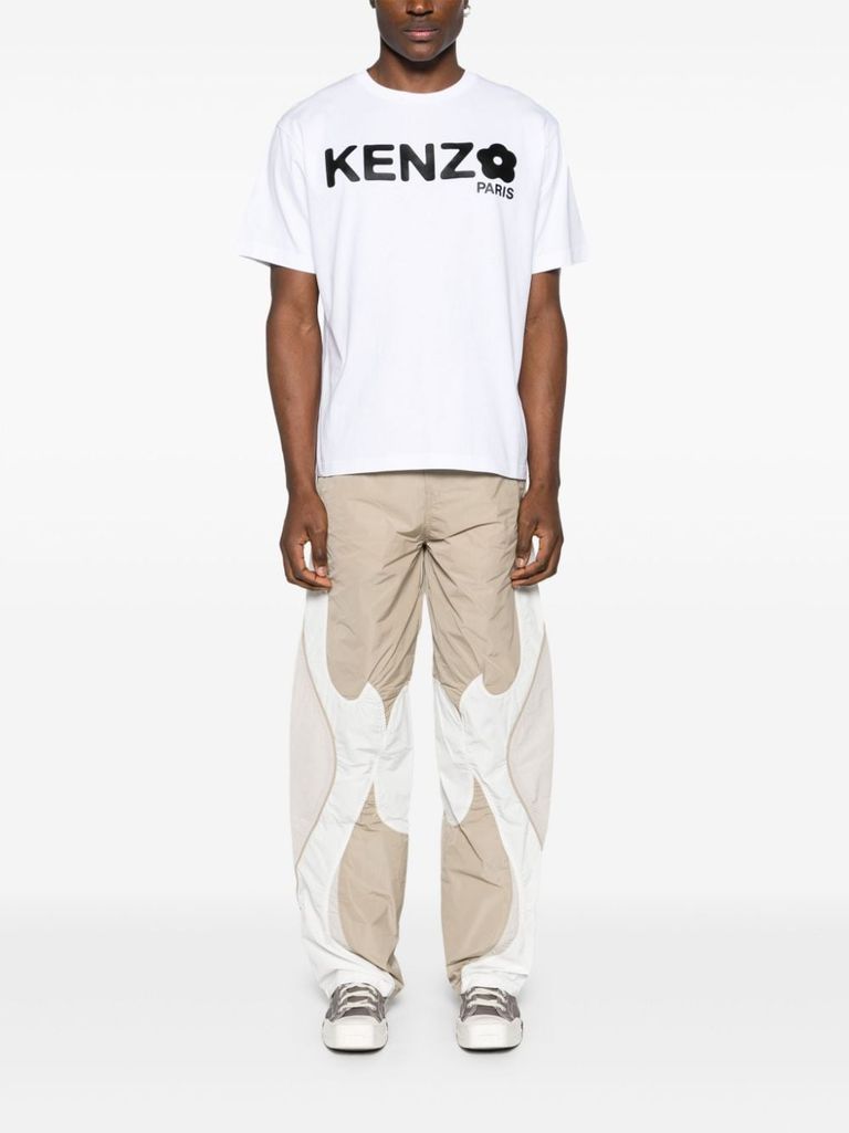 Shop Kenzo Boke 2.0 Organic Cotton T-shirt With Motif In Bianco