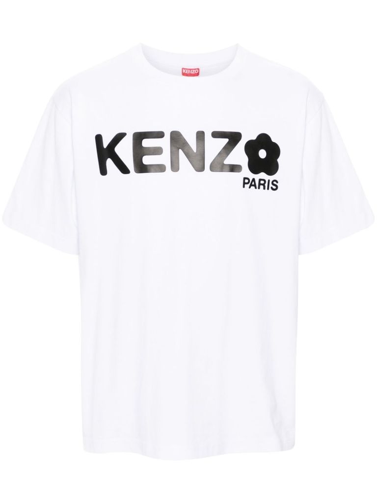 Shop Kenzo Boke 2.0 Organic Cotton T-shirt With Motif In Bianco