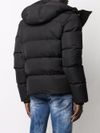 Short padded down jacket with logo print