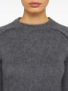 Virgin wool and silk sweater with brushed finish