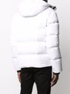 Short padded down jacket with logo print