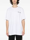 Cotton T-shirt with embroidered cursive front logo