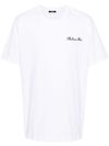 Cotton T-shirt with embroidered cursive front logo