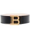 Iconic calfskin leather belt with B logo buckle