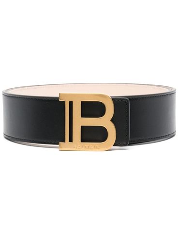 Iconic calfskin leather belt with B logo buckle