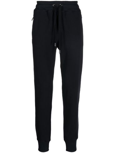Cotton sport trousers with rear metal logo label