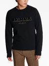 Cotton crew neck sweatshirt with printed logo on the chest