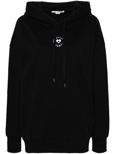 Sustainable cotton hoodie with front printed logo