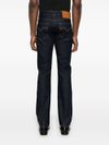 Jeans slim in cotone a vita media