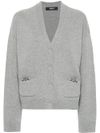 Cardigan Boxy in lana e cashmere con tasche