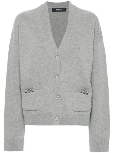 Boxy wool and cashmere cardigan with pockets