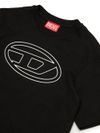 Cotton T-shirt with front printed Oval D logo