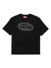 Cotton T-shirt with front printed Oval D logo