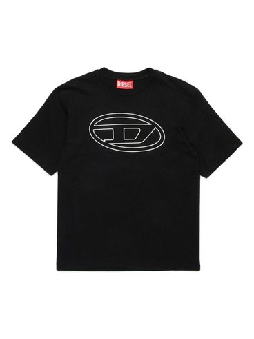 Cotton T-shirt with front printed Oval D logo