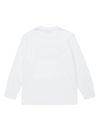 Long-sleeved cotton T-shirt with front printed Oval-D logo