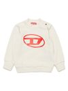 Crewneck cotton sweatshirt with logo print