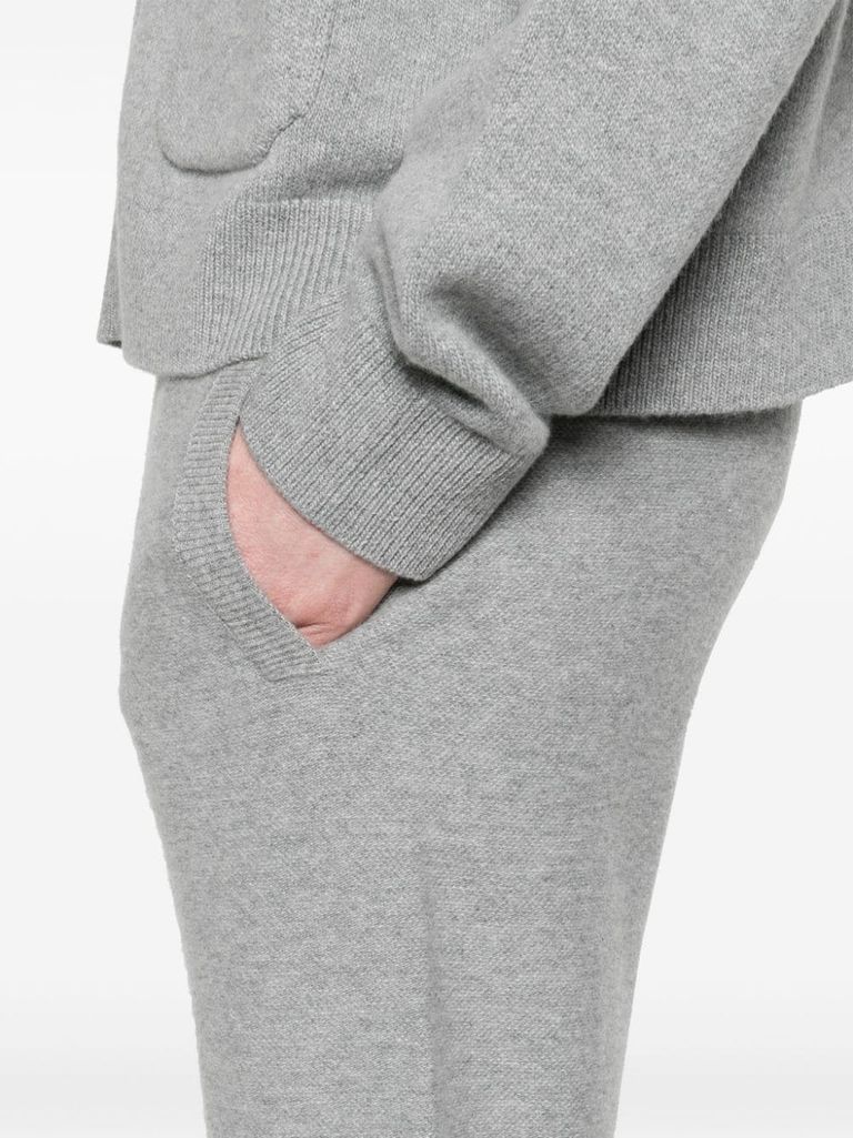 Shop Versace Virgin Wool And Cashmere Sweatpants With Elastic Waistband In Grigio