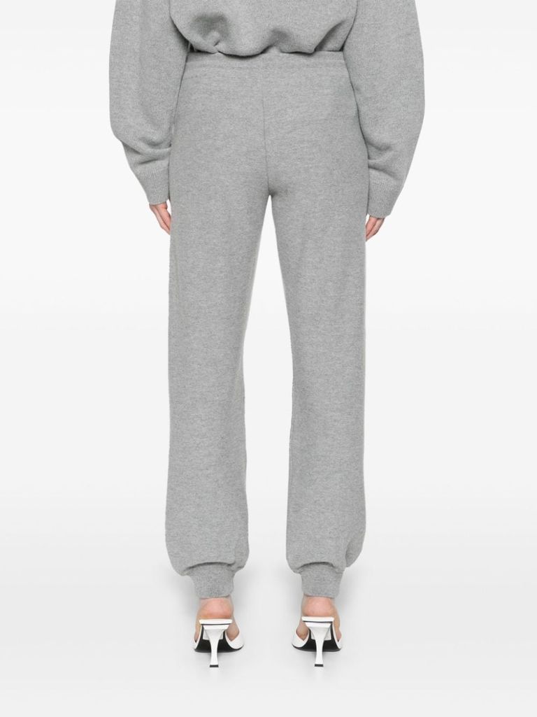 Shop Versace Virgin Wool And Cashmere Sweatpants With Elastic Waistband In Grigio