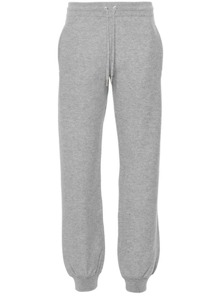 Shop Versace Virgin Wool And Cashmere Sweatpants With Elastic Waistband In Grigio