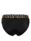 Stretch polyamide swim briefs with Greek motif