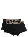 Pack of 2 stretch cotton boxer shorts with Greek motif