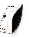 Calf leather cardholder with pointed studs