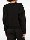 Cotton crewneck sweatshirt with cut-out detail