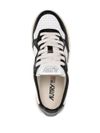 Sneakers in pelle di vitello bianco e nero con scritta