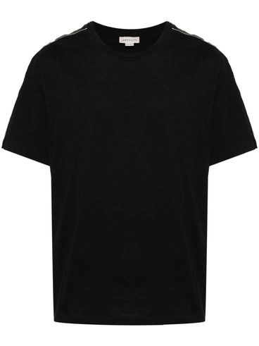 T-shirt girocollo in cotone con logo stampato