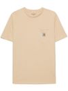 carhartt wip - T-shirt in cotone con tasca e logo