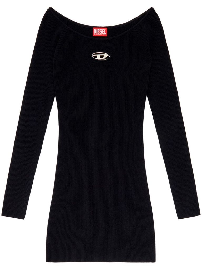関税・送料込み DIESEL ショート M-Vera ドレス Short M-Vera dress in viscose blend with boat neckline