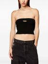 Ribbed viscose cropped top M-Clarksvillex