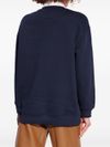 Crewneck cotton sweatshirt with embroidery