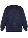 Crewneck cotton sweatshirt with embroidery