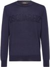 Maglione girocollo in cotone con logo