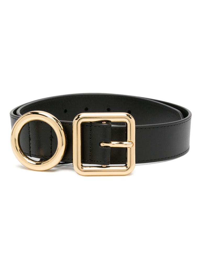 Shop Jacquemus Le Ceinture Regalo Calf Leather Belt With Buckle In Nero